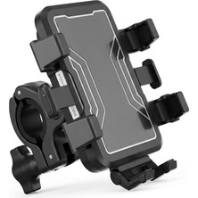 Közen Profesyonel Bisiklet ve Motosiklet Telefon Tutucu - Otomatik Kilitli, 360° Dönebilen Evrensel Telefon Standı (4.0" - 7.0" Uyumlu)