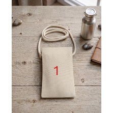 Atölye Smyrna Telefon Çantası, Baskıya / Boyamaya / Nakış Yapmaya Hazır, %100 Pamuk, 320 gr Kalın Keten, Cırt Cırt Kapamalı Telefon Çantası