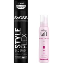 Valor Syoss Styleplex Saç Spreyi 400 ml + Taft Kıvırcık/bukle No:3 Saç Köpüğü 150 ml Seti