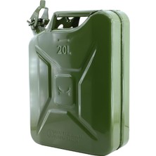 Valor BADEM10 Metal Benzin Bidonu 20 Litre Akaryakıt Mazot Taşıma Doldurma Depolama Bidonu + Aktarma Boru