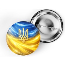 İberk 5 Adet - Iğneli Çanta Rozeti - Ukrayna – Ukraine Bayrağı - Abstract Ülke Bayraklı