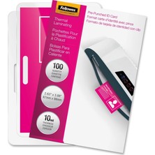Valor Fellowes Laminasyon Torbaları, Termal, Kimlik Etiketi Boyutu, 10 Mil, 100'LÜ Paket (52051)