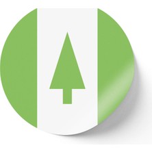 İberk 30 Adet - 5.5 cm Sticker Etiket - Vektörel Ülke Bayraklı Norfolk Island Norfolk Adası Bayrağı