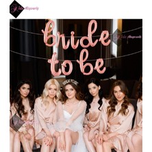 Valor Bkmc Bride To Be Folyo Balon Rose Gold ve Bride To Be Tacı Parti Süs Setleri Rose Gold BMCNM313