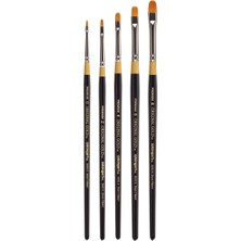 Valor Kingart Orijinal Gold 9510 Kısa Filbert Serisi Boya Fırçası Seti, Premium Golden Taklon Multimedya