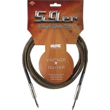 Valor Klotz Vintage 59ER Siyah-Kahve Örgülü Gitar Kablo 3m