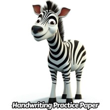 Valor Independently Published Zebra Handwriting Practice Paper: Wide Lines With Dotted Midline | For Stud