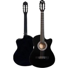 Valor Midex CG-390BK-XBAG Siyah Klasik Gitar 4/4 Sap Ayarlı Kesik Kasa Full Set