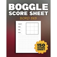 Valor Independently Published Boggle Score Sheet 3x3: 150 Boggle Score Record Notebook, Letter Size.