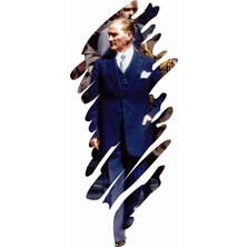 Valor Sticker Usta Atatürk Sticker - 11018 Renkli 18 x 8 cm