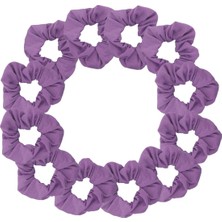 Valor Motique Accessories 12'li Paket Sert Saç Tokası Scrunchies - Lavanta