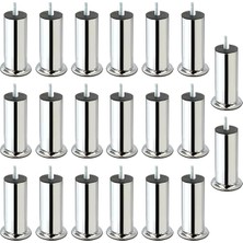 Valor BADEM10 Baza Koltuk Kanepe Mobilya Yatak Çekyat Ayağı Ince Diş M8 Metrik 8 mm Krom Metal Ayakları 1