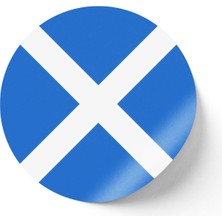 İberk 30 Adet - 5.5 cm Sticker Etiket - Vektörel Ülke Bayraklı Scotland Iskoçya Iskoç Bayrağı