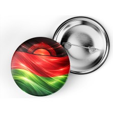İberk 5 Adet - Iğneli Çanta Rozeti - Malavi – Malawi Bayrağı - Abstract Ülke Bayraklı