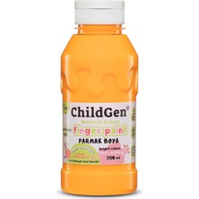 Valor Childgen Süper Yıkanabilir Parmak Boya 350 ml Şişe Turuncu