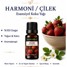 Harmoni Çilek Saf Esansiyel Uçucu Yağ Buhurdanlık Yağı Difüzör Esansı Aromaterapi Ortam Koku 10ML