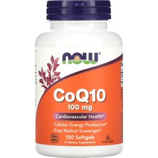Now Foods, COQ10, (Ösg Özel Sporcu Gıdaları) 100 Mg, 150 Softgels.abd Menşei.62.