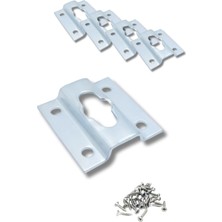 Valor Metal Çerçeve Askı Aparatı, 42X45MM Boyutunda, 1.5mm Kalınlık, Beyaz Renk, Tablo ve Ayna Montajı Iç