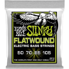 Valor Ernie Ball Normal Slinky Flatwound Elektrik Bas Telleri, Ölçü 50-105
