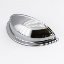 Valor Çanak Kulp 64 mm Krom Gümüş Renk Metal Mobilya Çekmece Dolap Kapak Kulpu Modern Mutfak Kulpları