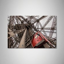 Ahsenico Kanvas Tablo Paris – Eiffel'in Çelik Mimarisi ile “yukarıya Doğru Güç”