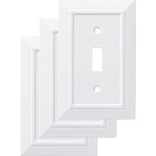 Valor Franklin Brass W35241V-PW-C Klasik Mimari Tek Anahtarlı Duvar Plakası/anahtar Plakası/kapak, Beyaz,