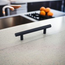 Valor Rosemary Mat Siyah Metal Kulp 96 mm 9.6 cm Mobilya Mutfak Çekmece Dolap Dolabı Kulpu Kulbu Kulplar