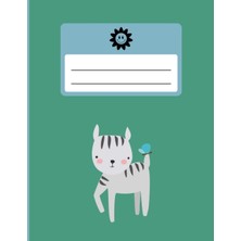 Valor Primary Story Journal:: Dotted Midline And Picture Space | Cute Animals-Zebra With Dark Green Backg