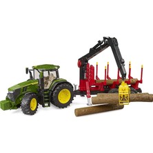 Valor Bruder BR03154 John Deere 7r 350 Traktör ve Kütük Taşıyan Römork