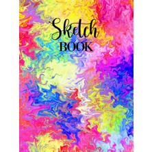 Valor Sketch Book: Large Notebook For Doodling, Sketches Or Drawing: 100 Pages, 8.25" x 11". Marble Backg