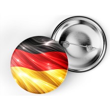 İberk 5 Adet - Iğneli Çanta Rozeti - Almanya – Germany Bayrağı - Abstract Ülke Bayraklı
