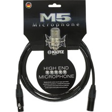 Valor Klotz M5 MC5000 Mikrofon Kablosu Siyah 3m Xlr Neutrik Altın Uçlu