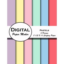 Valor Pastels Scrapbook And Craft Paper - 6 Patterned 24 Double-Sided 8.5" x 11" Sheets: Colorful Decorat