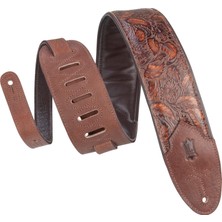 Valor Levy's Leathers 7.62 cm Genişliğinde, Köpük Dolgulu ve Giysi Derisi Arka Yüzeyli Deri Gitar Askısı