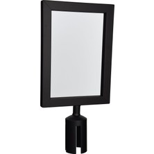 Valor Winco CGSF-12K Stanchion Üst Işaret Çerçevesi, Siyah, Orta