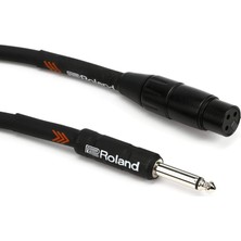 Valor Roland Siyah Serisi Hi-Z Mikrofon Kablosu, 20 Metre