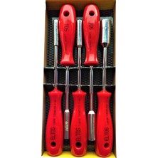 Valor 5 Li Lokma Tornavida Seti Sertleştirilmiş Özel Uçlu Lokma Takımı Red Series 1410