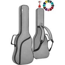 Valor Midex Cs-41 Case Akustik Gitar Soft Case Kalın Çanta Kılıf Gigbag (Pena Hediyeli) Gri