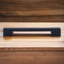 Valor BADEM10 10 Adet Plastik Kulp Köprü Mobilya Mutfak Dolabı Çekmece Dolap Kulpları Kapak Kulpu Siyah 1