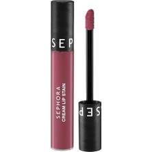 Valor Sephora Cream Lip Stain – Bulaşmayan Kadife Bitişli Ruj - Mat Likit Ruj, 124 Rose Instinct