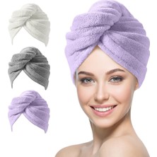 Valor Yfong Kadınlar Için Daha Büyük Mikrofiber Saç Havlusu Sargısı, Düğmeli Saçlar Için Hızlı Kurutma Ha