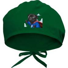 Valor Super Pug Baskılı Cerrahi Doktor ve Hemşire Bonesi Hastane Bonesi