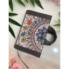 Dutt Dikim Duttdikim 17X24 cm Kalemlikli ve Cepli Kitap Çantası, Dak Kumaş Minimalist Çıtçıtlı Defter Kılıfı