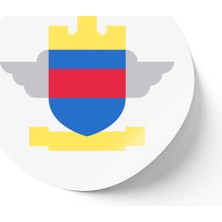 İberk 30 Adet - 5.5 cm Sticker Etiket - Vektörel Ülke Bayraklı St Barts Saint-Barthélemy Bayrağı