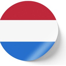 İberk 30 Adet - 5.5 cm Sticker Etiket - Vektörel Ülke Bayraklı Netherlands Hollanda Bayrağı