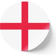 İberk 24 Adet - 7 cm Sticker Etiket - Vektörel Ülke Bayraklı England Ingiltere Ingiliz Bayrağı