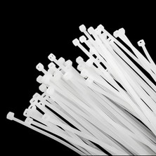 Valor 100 Adet Cırt Kelepçe 3,6X370 mm Plastik Beyaz Renk Zip Kablo Bağı Çok Amaçlı Bağlama