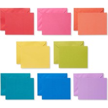 Valor American Greetings Tek Panel Zarflı Boş Kartlar, Gökkuşağı Renkleri (200 Sayım)