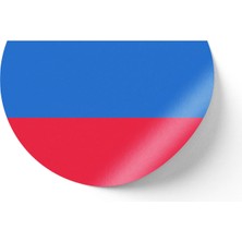 İberk 30 Adet - 5.5 cm Sticker Etiket - Vektörel Ülke Bayraklı Russia Rusya Rus Bayrağı