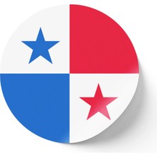 İberk 30 Adet - 5.5 cm Sticker Etiket - Vektörel Ülke Bayraklı Panama Bayrağı